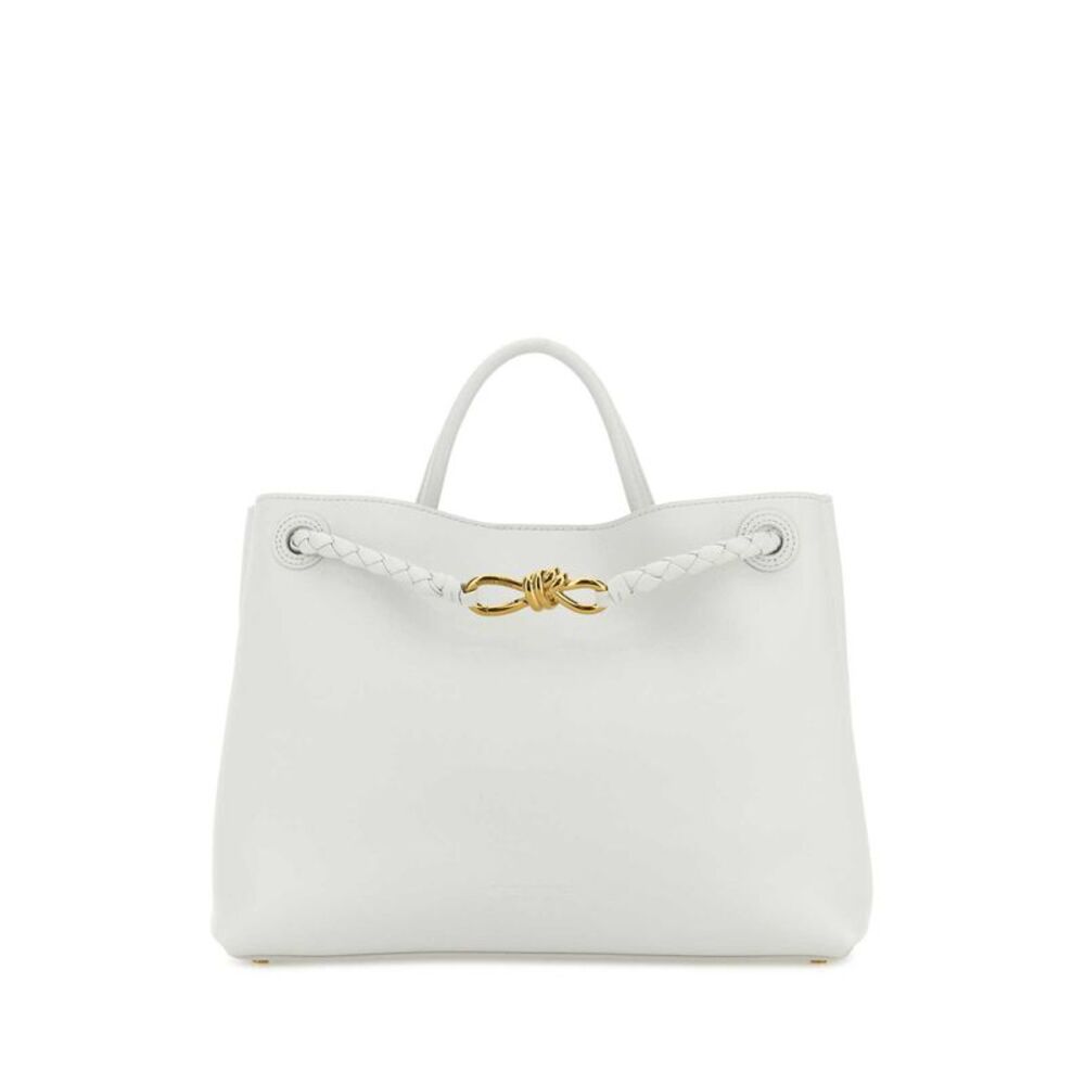 Bottega Veneta Women White Leather Andiamo Handbag